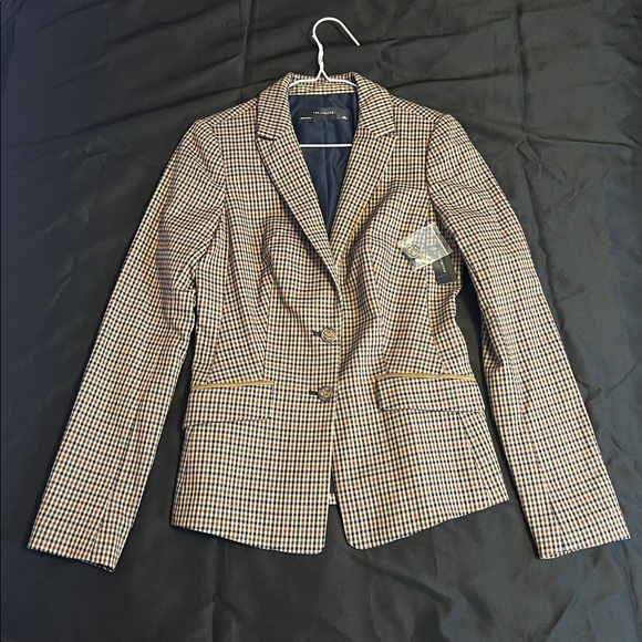 The Limited Jackets & Blazers - NWT The Limited Brown and Black Checkered Blazer
